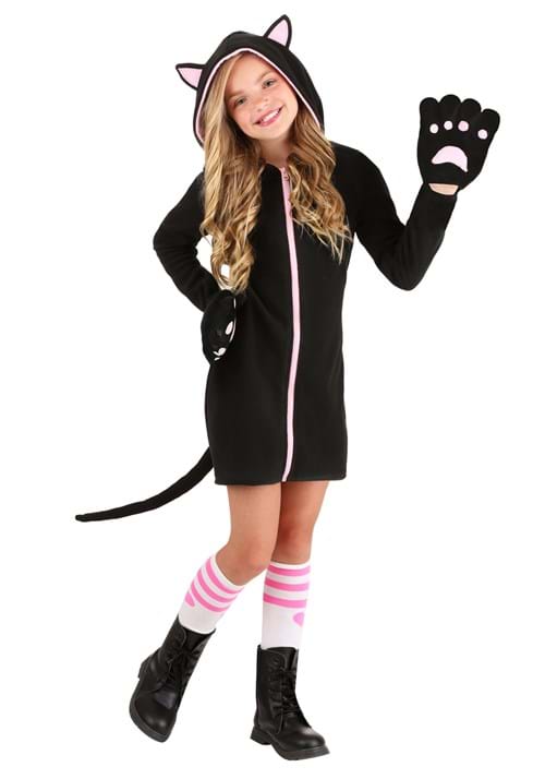 黒猫 コスプレ コスチューム キッズ ハロウィン 仮装 猫耳 衣装 子供用 女の子 イベント パーティー アニマル 動物 可愛い 文化祭 学園祭｜ラストホビー