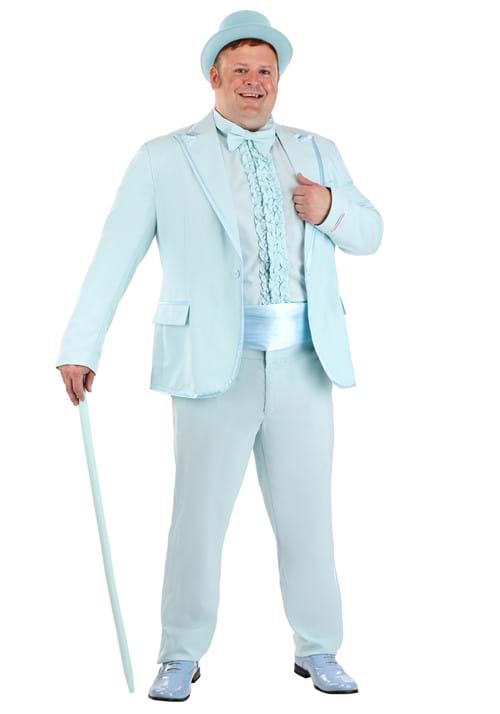 プラスサイズ パウダーブルー タキシード 男性用コスチューム イベント 仮装 ハロウィン コスプレ衣装