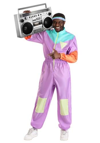 メンズ 80年代 パープル トラックスーツ コスチューム イベント 仮装 ハロウィン コスプレ衣装|ラストホビー