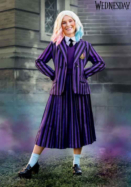 ウェンズデー エニド・シンクレア コスプレ コスチューム レディース ハロウィン 仮装 ネバーモア学園 制服 衣装 イベント パーティー 学園祭 文化祭 コスプレ衣装|ラストホビー