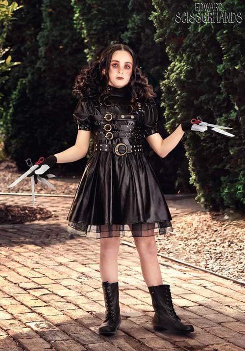 シザーハンズ エドワード コスプレ コスチューム キッズ ハロウィン 仮装 女の子 ワンピース 衣装 子供用 イベント パーティー 文化祭 学園祭 コスチューム|ラストホビー