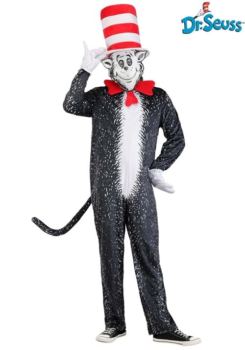 キャットインザハット コスプレ コスチューム メンズ ハロウィン 仮装 ドクター・スース 帽子をかぶった猫 衣装 大人用 イベント パーティー｜ラストホビー