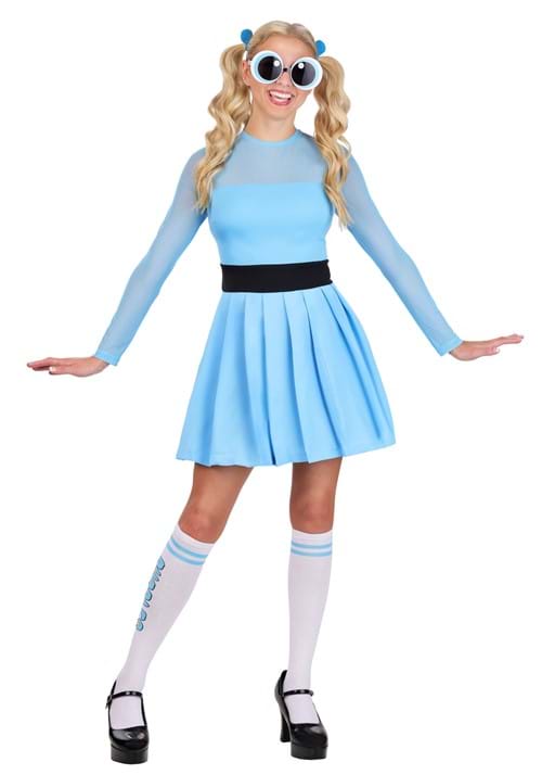 パワーパフガールズ バブルス コスプレ コスチューム レディース ハロウィン 仮装 アニメ キャラクター 衣装 イベント パーティー 青｜ラストホビー