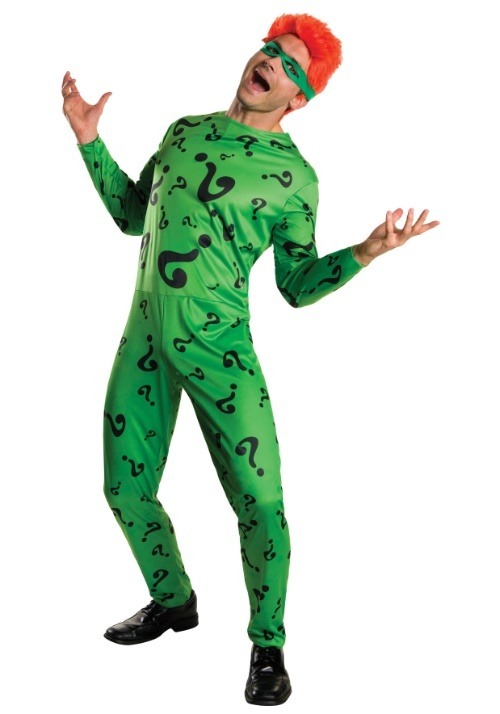 リドラー コスプレ コスチューム メンズ ハロウィン 仮装 悪役 ヴィラン 衣装 大人用 DCコミックス イベント パーティー バットマン クイズ 知能犯