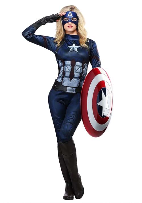 キャプテンアメリカ コスプレ コスチューム レディース ハロウィン 仮装 アベンジャーズ ヒーロー 衣装 女性 大人 イベント パーティー マーベル|ラストホビー