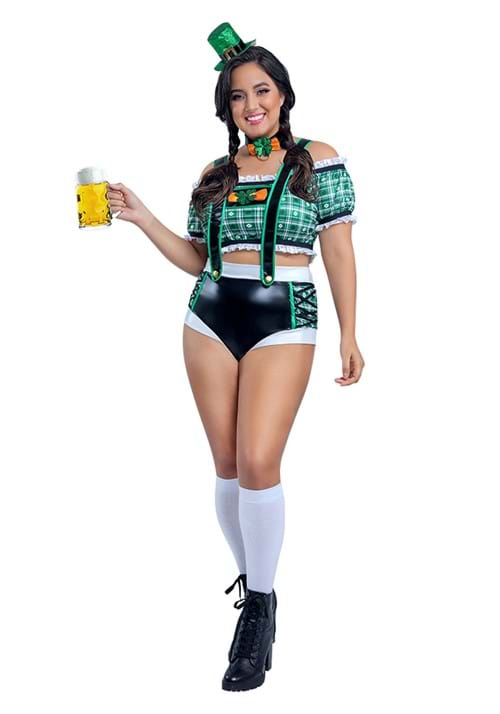 ラッキーチャーム コスプレ コスチューム レディース ハロウィン 仮装 セクシー 衣装 大人用 イベント パーティー クローバー 緑 グリーン トップスとショートパンツのセット コスプレ衣装