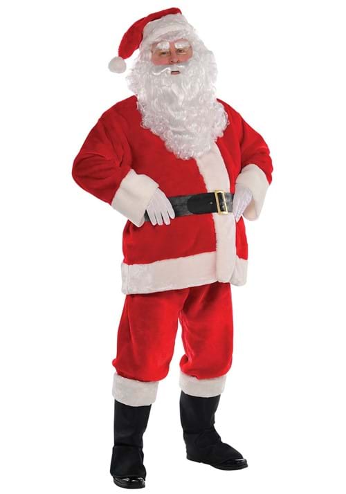 サンタクロース サンタ コスプレ コスチューム メンズ ハロウィン 仮装 クリスマス 衣装 大人用 赤 ホワイト 豪華 セット 髭 ウィッグ付き イベント パーティー 文化祭 学園祭 演出 季節 行事 12月 サンタ衣装 クリスマス衣装 サンタコス｜ラストホビー