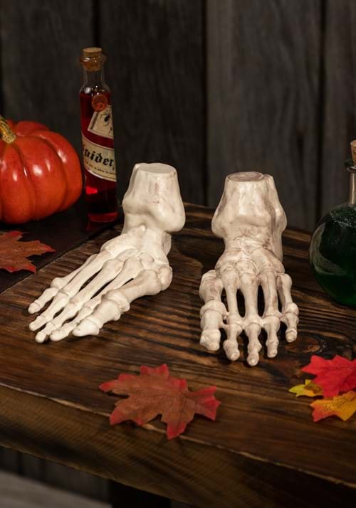 18cm スケルトン 人間の足 プロップ デコレーション 約18cm プラスチック製 ハロウィン装飾