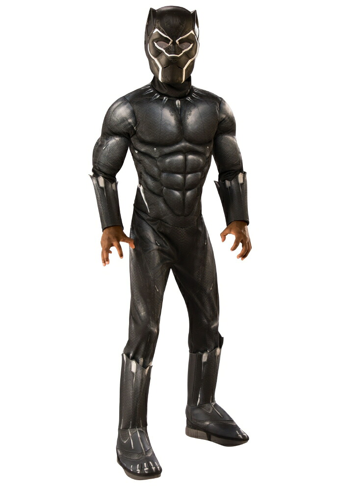チャイルド デラックス ブラックパンサー コスチューム 2点セットコスプレ衣装 (仮装、パーティー、ハロウィン) 男の子 キッズ|ラストホビー