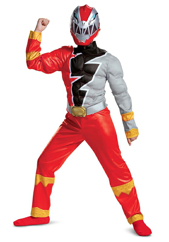 パワーレンジャー ダイノ・フューリー レッドレンジャー スーパー戦隊 コスチューム キッズ用 2点セット /キッズ用 コスプレ衣装　(結婚式、仮装、ハロウィン） 子供用　男の子