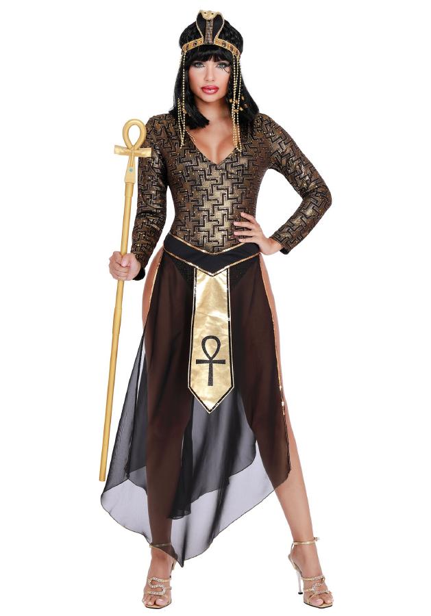 クィーン・クレオ クレオパトラ 女性用 大人用 コスチューム ハロウィン コスプレ 衣装 仮装 3点セット|ラストホビー
