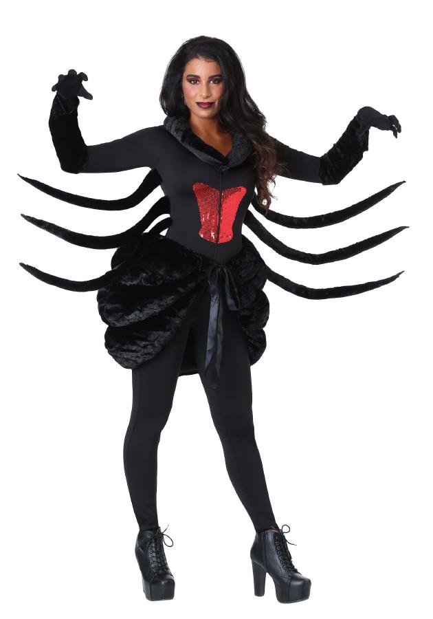 ブラック・ウィドゥ 蜘蛛 大人用 コスチューム ハロウィン コスプレ 衣装 仮装 2点セット|ラストホビー