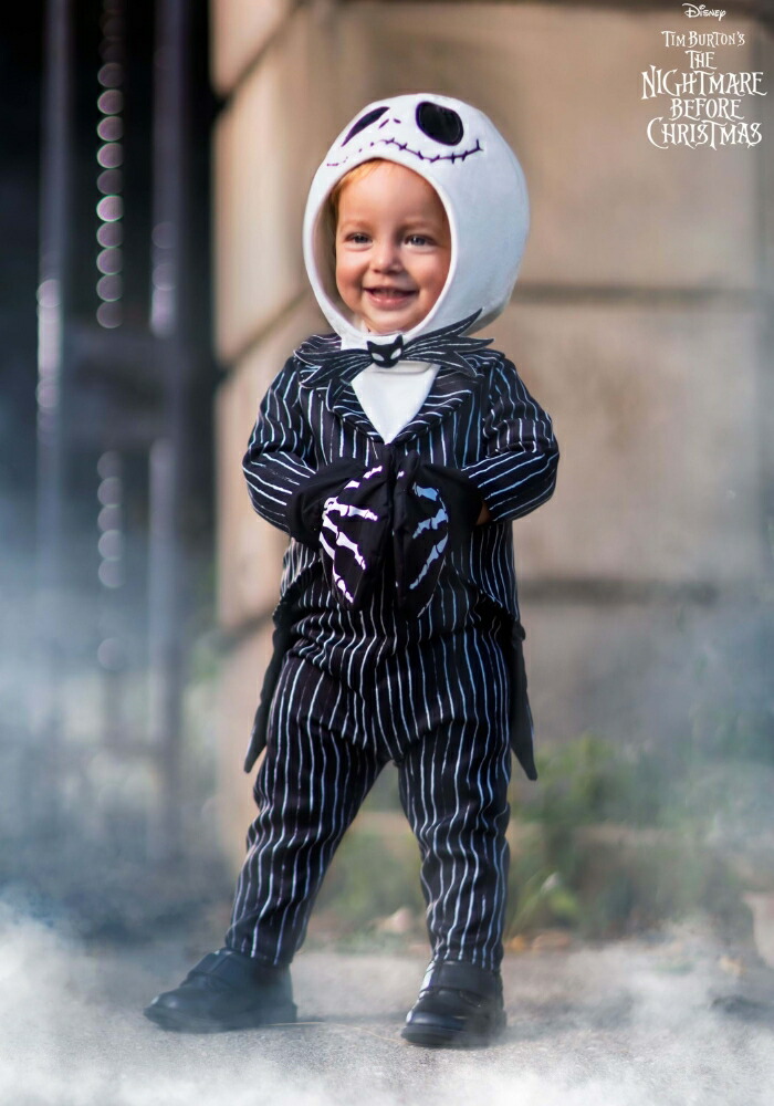 Disney ディズニー ナイトメアー・ビフォア・クリスマス ジャック スケリントン コスチューム キッズ 子供用 幼児用 ハロウィンコスプレ