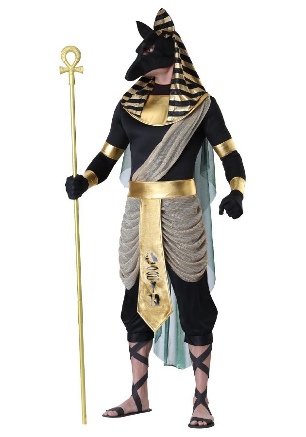 アヌビス エジプト神 メンズ コスチューム 5点セット 大人用 男性用  ハロウィン 仮装 衣装