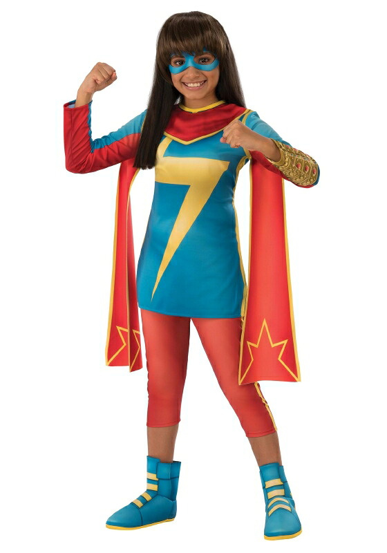 シークレットウォーリアーズ 戦士 ミス・マーベル コスチューム キッズ ガールズ 女の子用 4点セット ハロウィン コスチューム 仮装 子供用女の子 8,861円