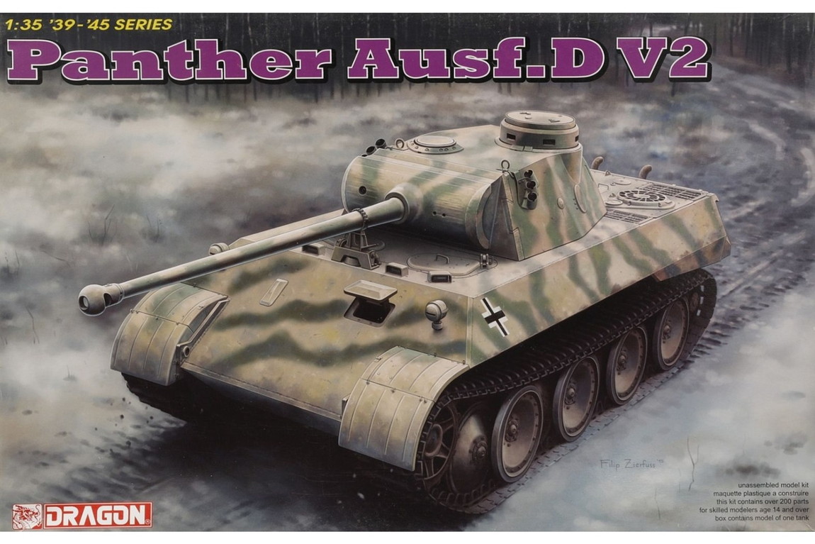 Pantherパンター Ausf.D V2 D型V2 組み立てプラモキット模型 /Dragonドラゴン 1/35
