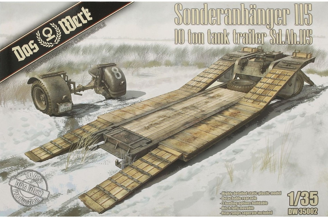 Sonderanhaenger 115 10t Tank Trailer Sd.Ah.115 トレーラー 組み立てプラモキット模型 /Das Werkダスヴェルク 1/35