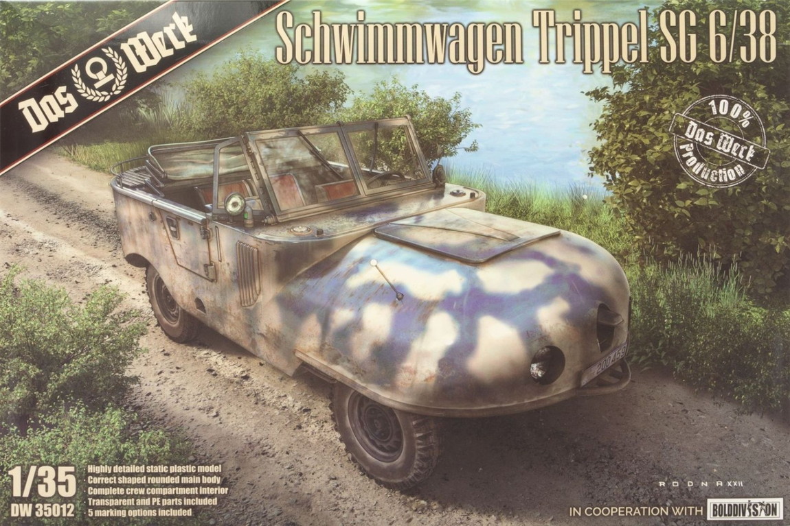 Schwimmwagen Trippel SG 6/38 シュビムワーゲン トリッペル 組み立てプラモキット模型 /Das Werkダスヴェルク 1/35