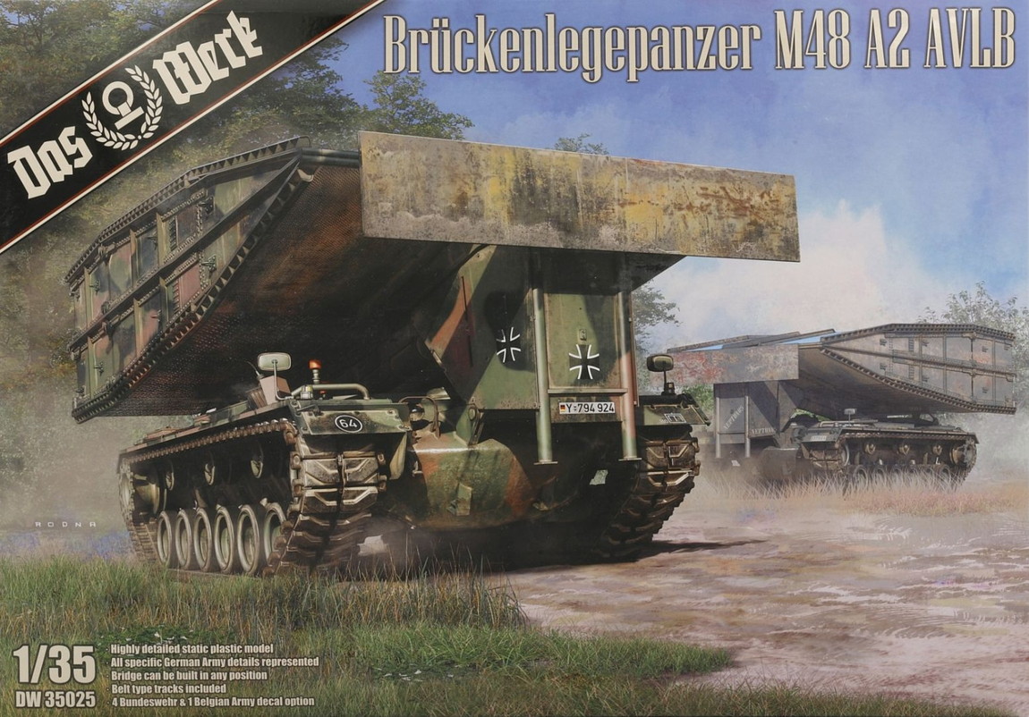 Brueckenlegepanzer M48A2 AVLB 架橋戦車 組み立てプラモキット模型 /Das Werkダスヴェルク 1/35