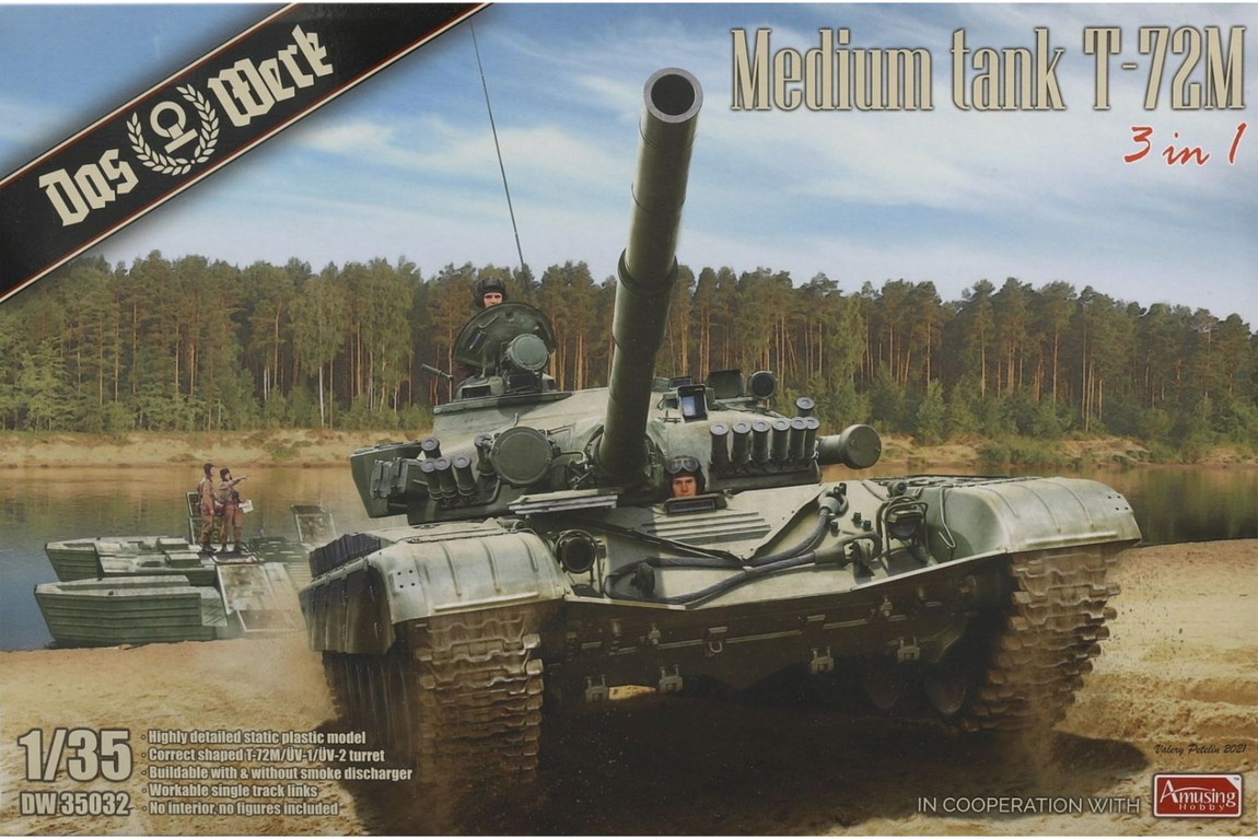 Medium tank T 72M 3 in 1 T 72M中戦車 組み立てプラモキット模型 /Das Werkダスヴェルク 1/35