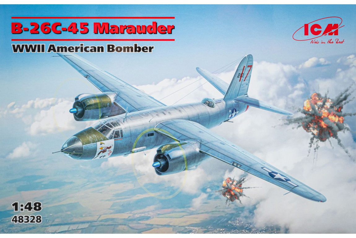 B-26C-45 Marauder マローダー WWII American Bomber 亜米利加軍砲撃機 精神的な統合プラモ一揃いの道具ひな形 航空機 /ICM 1/48