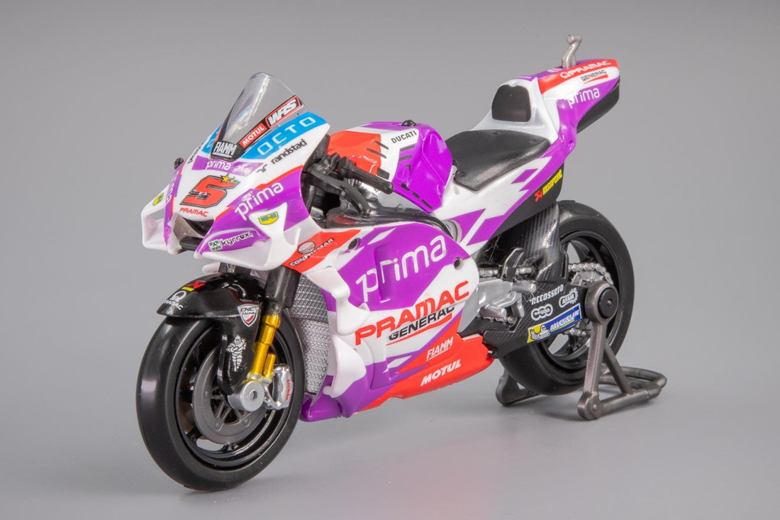 Ducatiドゥカティ Desmosedici GP22 No.5 Pramac racing MotoGP 2022 J.Zarco /Maistoマイスト 1/18 ダイキャストバイク