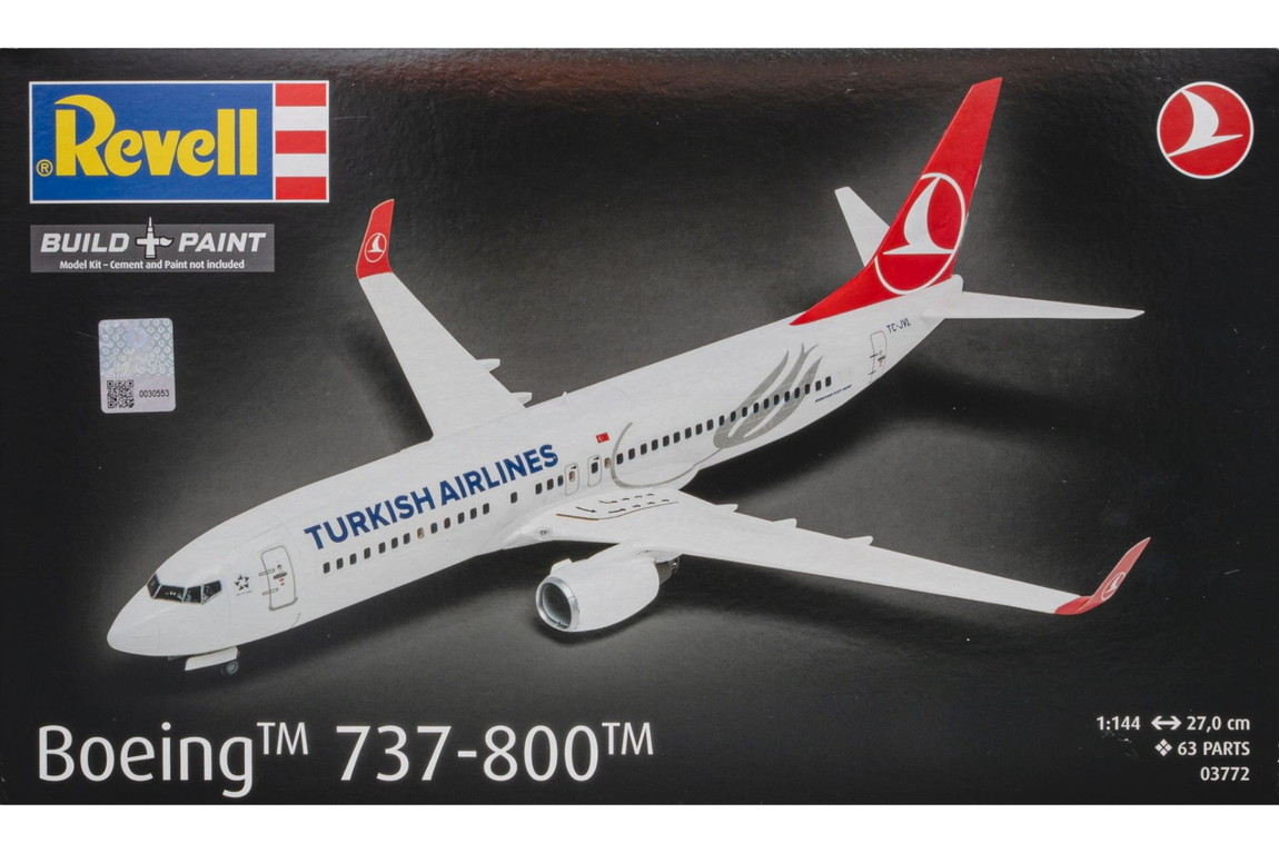 Boeing 737-800 Turkish Airlines ターキッシュエアラインズ 精神的な統合プラモ一揃いの道具ひな形 航空機 /Revell 1/144 乗り物のおもちゃ-ミニカー・トイカー