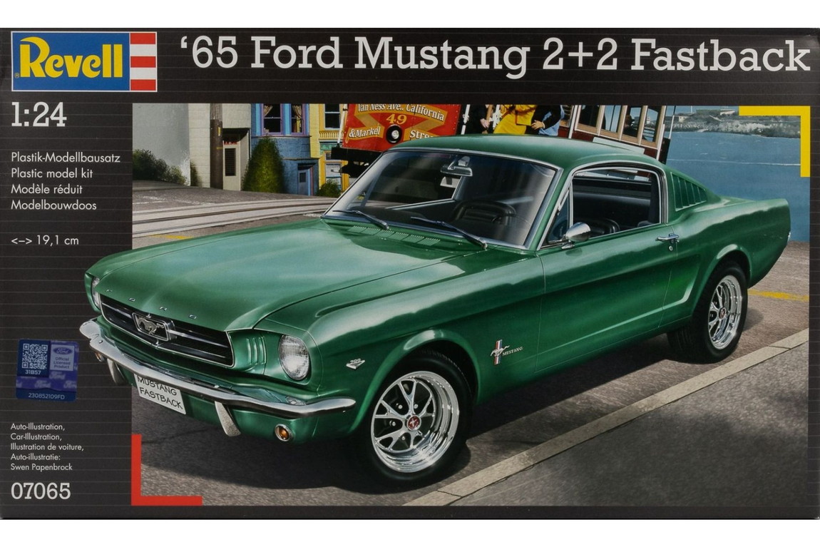 1965 Ford Mustang フォード マスタング 2+2 Fastback ファストバック 組み立てプラモキット模型 カーモデル /Revell 1/24