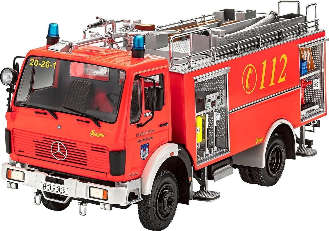 Mercedes Benzメルセデスベンツ 1625 TLF 24/50 fire engine 消防車 組み立てプラモキット模型 /Revellレベル 1/24