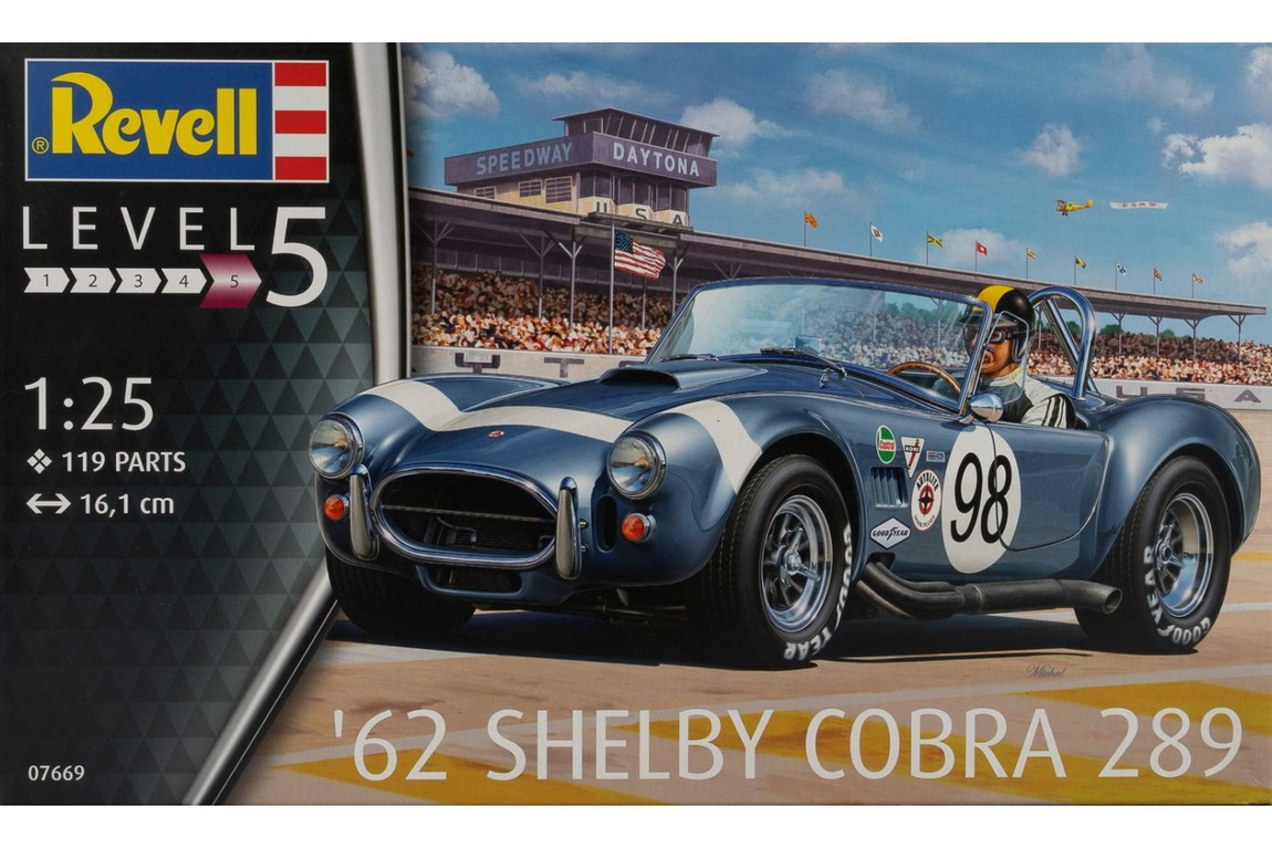 62 Shelby Cobra 289 シェルビーコブラ 精神的な統合プラモ一揃いの道具ひな形 鉄道車両模範例 /Revell 1/25 車-乗り物のおもちゃ