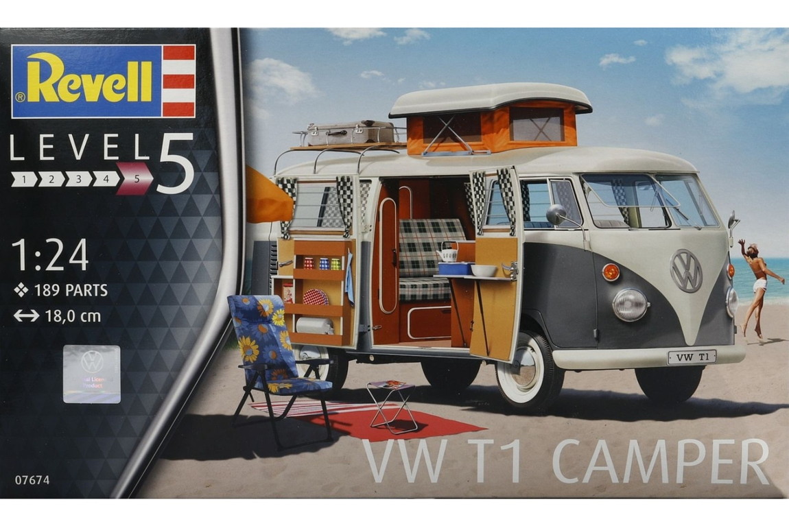 Volkswagenフォルクスワーゲン T1 Camper 組み立てプラモキット模型 カーモデル /Revell 1/24