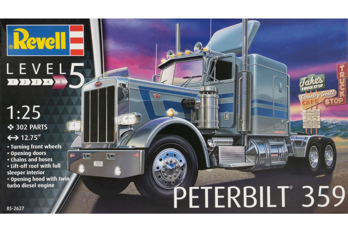 Peterbiltピータービルト 359 tractor truck 組み立てプラモキット模型 /Revellレベル 1/25