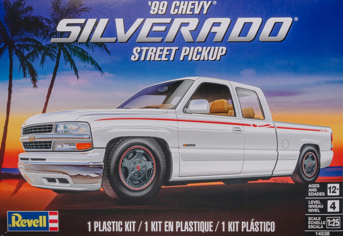 Chevyシボレー Silverado Custom Pickupシルバラードカスタムピックアップ 1999 組み立てプラモキット模型 /Revellレベル 1/25
