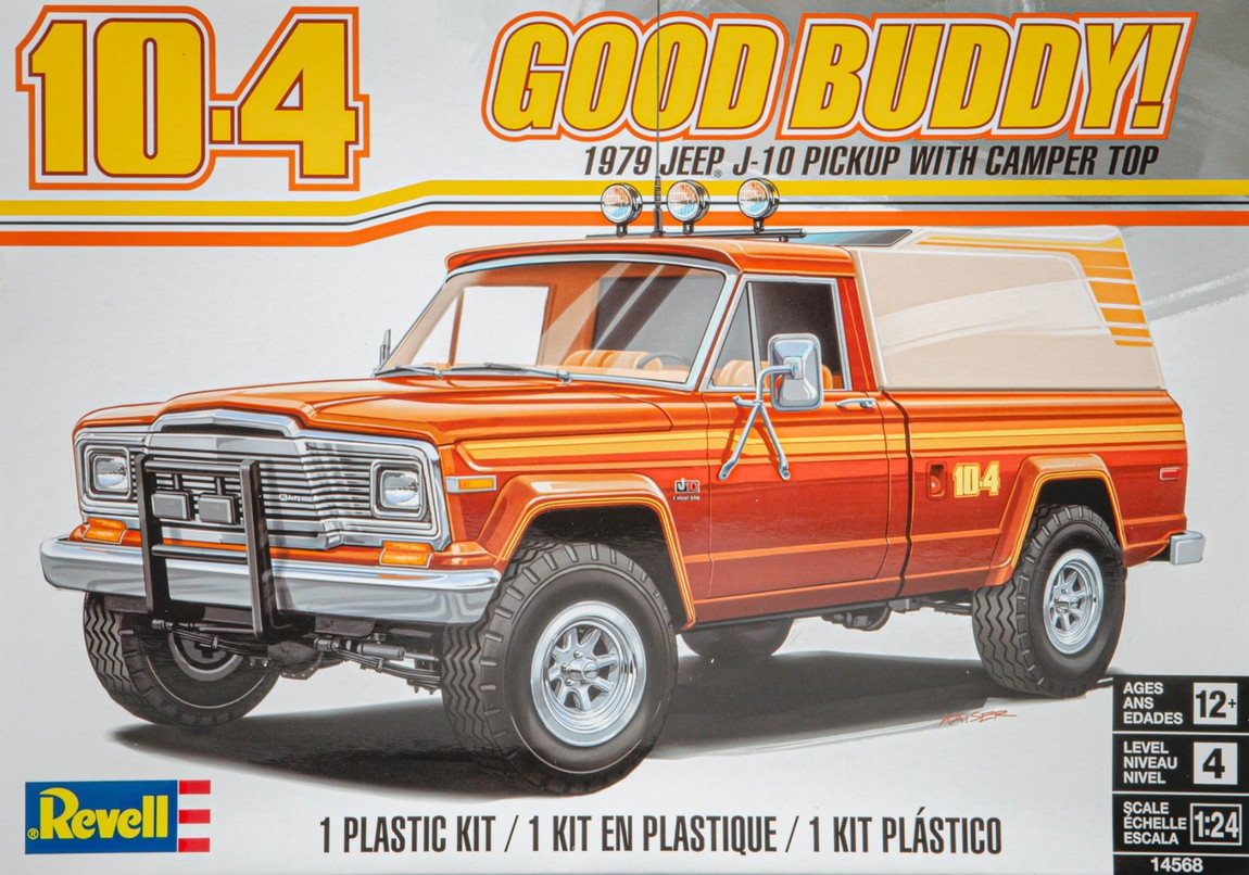 1979 Jeep J-10 Pickup with Camper Top 10-4 組み立てプラモキット模型 カーモデル /Revell 1/25