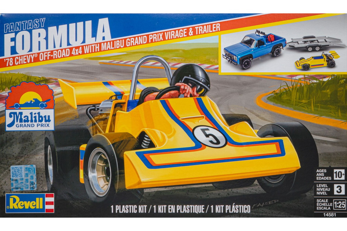 Chevyシボレー 4x4 Pickup 1978 with Go kart 組み立てプラモキット模型 /Revellレベル 1/25