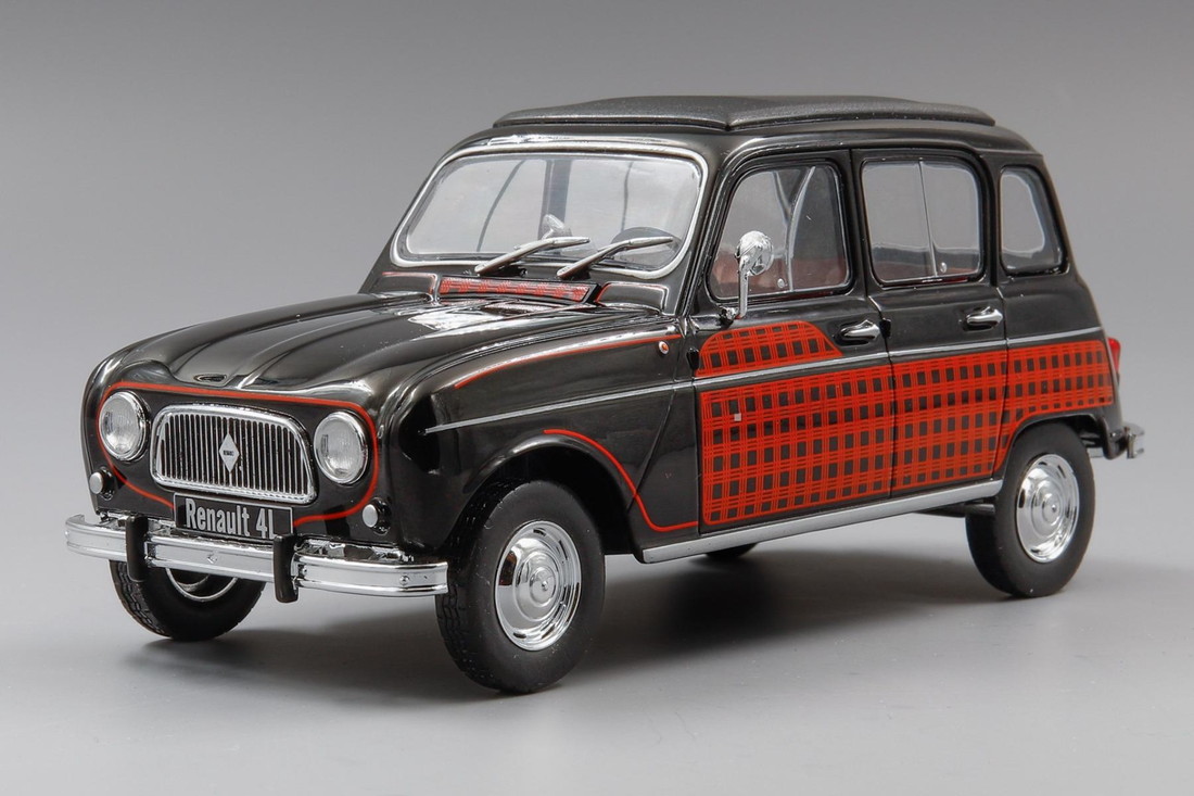 Renaultルノー 4L Parisienne 1964 ブラックデコレーション /WhiteBoxホワイトボックス 1/24 ダイキャストミニカー