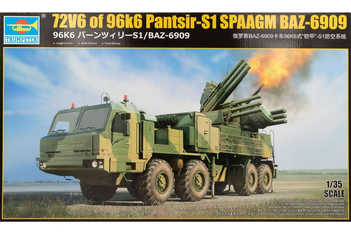 72V6 of 96k6 Pantsir-S1 SPAAGM BAZ-6909 精神的な統合プラモ一揃いの道具ひな型 ミリタリー /Trumpeter 1/35