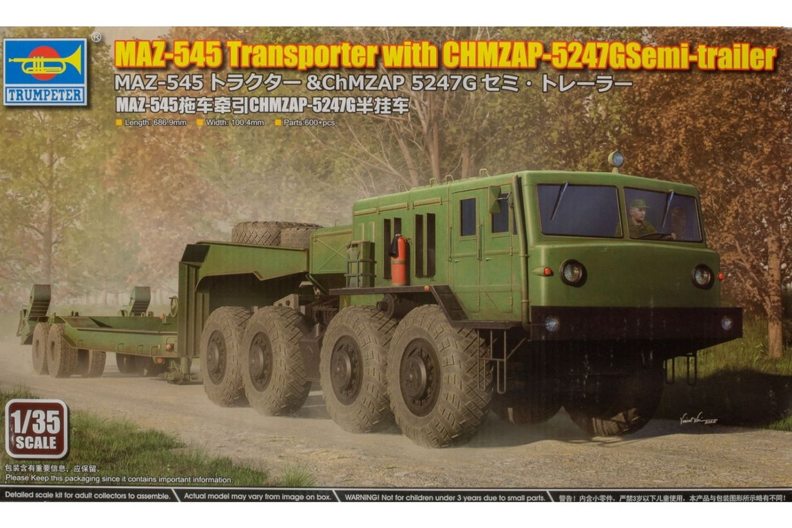 MAZ-545 Transporter with CHMZAP-5247G Semi-trailer 精神的な統合プラモ一揃いの道具ひな形 ミリタリー /Trumpeter 1/35