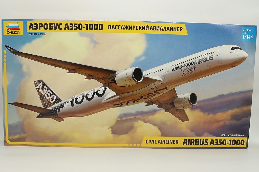 Airbusエアバス A350-1000 精神的な統合プラモ一揃いの道具ひな形 航空機 /ZVEZDA 1/144 乗り物のおもちゃ-車