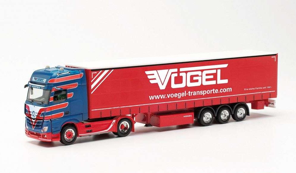 Herpa Vogel Mercedes Benz Actros Gigaspace 18 curtainside セミトレーラー 315418 /Herpa 1/87 ミニチュア トラック 建設機械模型 工事車両 8,249円