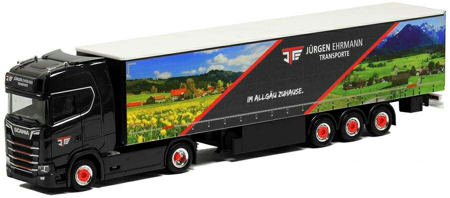 Herpa Ehrmann Transporte Im Allg U Zuhause Scania Cs Hd Medi Curtainsidetrailer