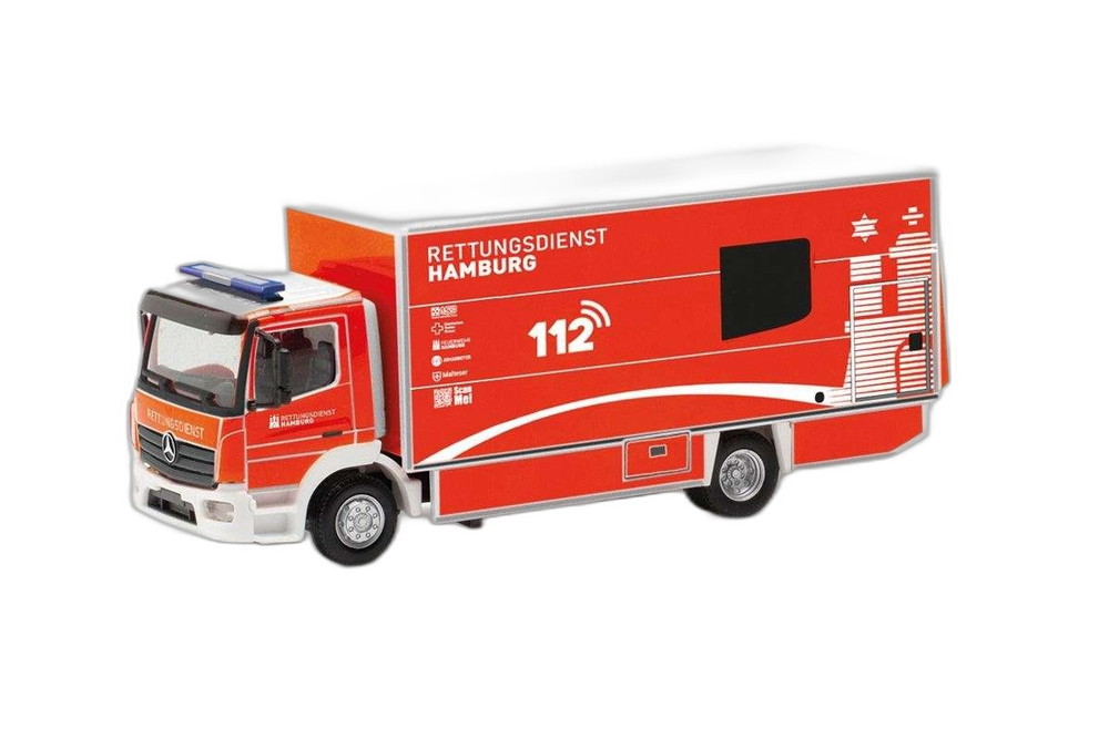 ハンブルク消防 Mercedes Benz Atego/ Herpa 1/87 模型 ミニカー