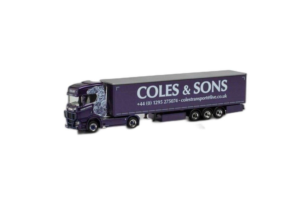 Coles & Sons Scania CS20HD カーテンキャンバス/ Herpa 1/87 模型 ミニカー