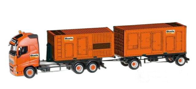 Boels トラック モデル Volvo FH GL XL/ Herpa 1/87 模型 ミニカー