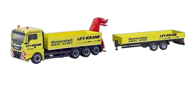 Ley Krane Gummerbach MAN TGX XL ユーロ 6c/ Herpa 1/87 模型 ミニカー
