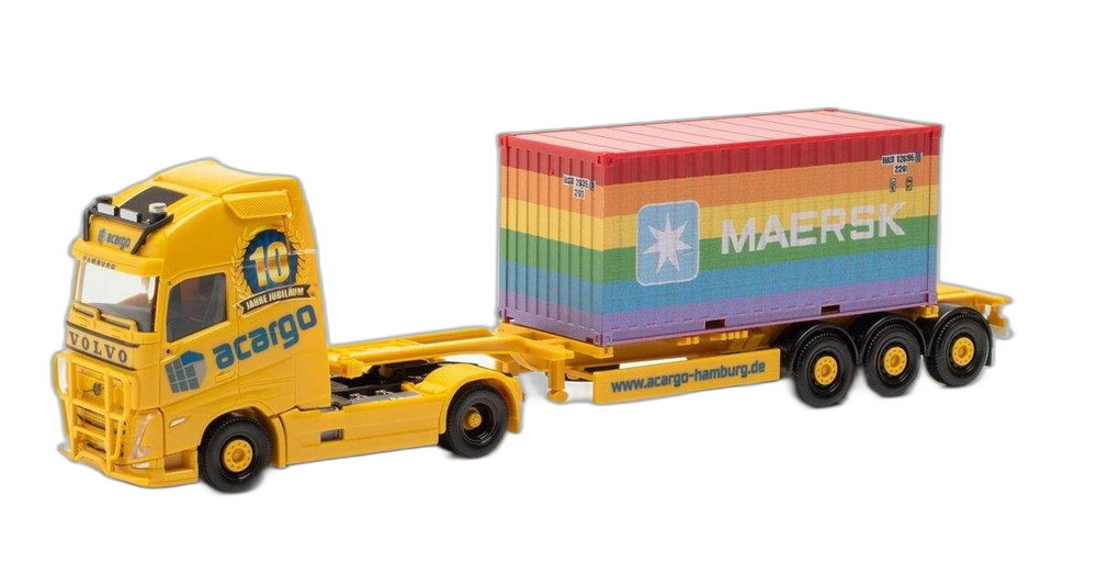 Acargo 10周年記念 20ft Maersk レインボー/ Herpa 1/87 模型 ミニカー