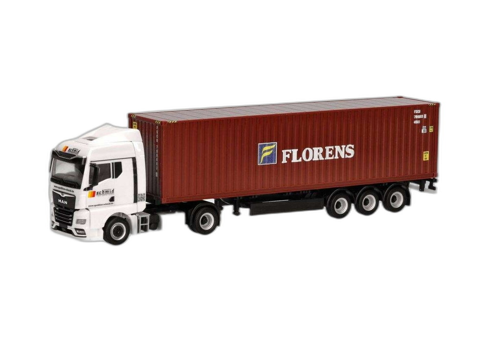 Schmid Florens MAN TGX GM コンテナ/ Herpa 1/87 模型 ミニカー