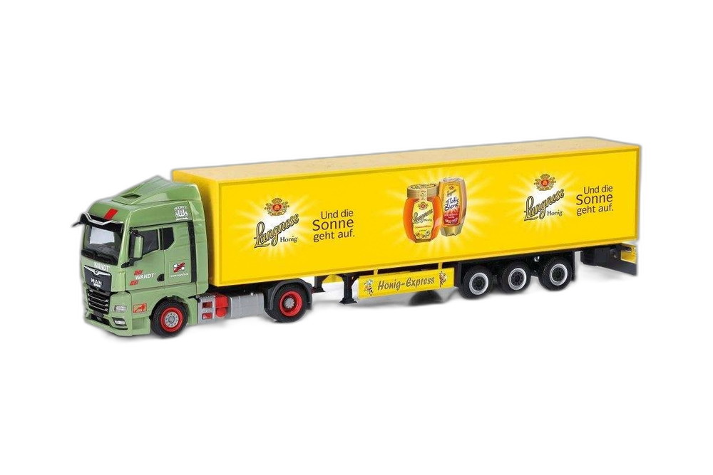 Wandt/Langnese MAN TGX GM ボックスセミトレーラー/ Herpa 1/87  模型 ミニカー