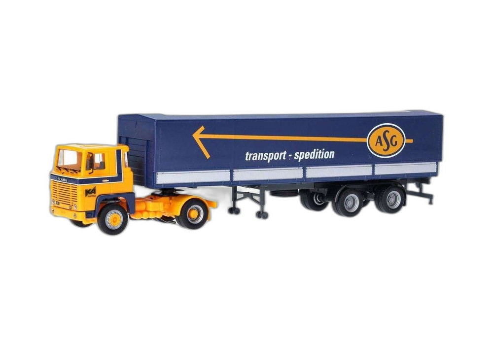 ASG Scania 141 カーテンサイド セミトレーラー/ Herpa 1/87 模型 ミニカー