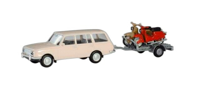 Wartburg 353 66 Tourist トレーラー 2x/ Herpa 1/87 模型 ミニカー｜ラストホビー